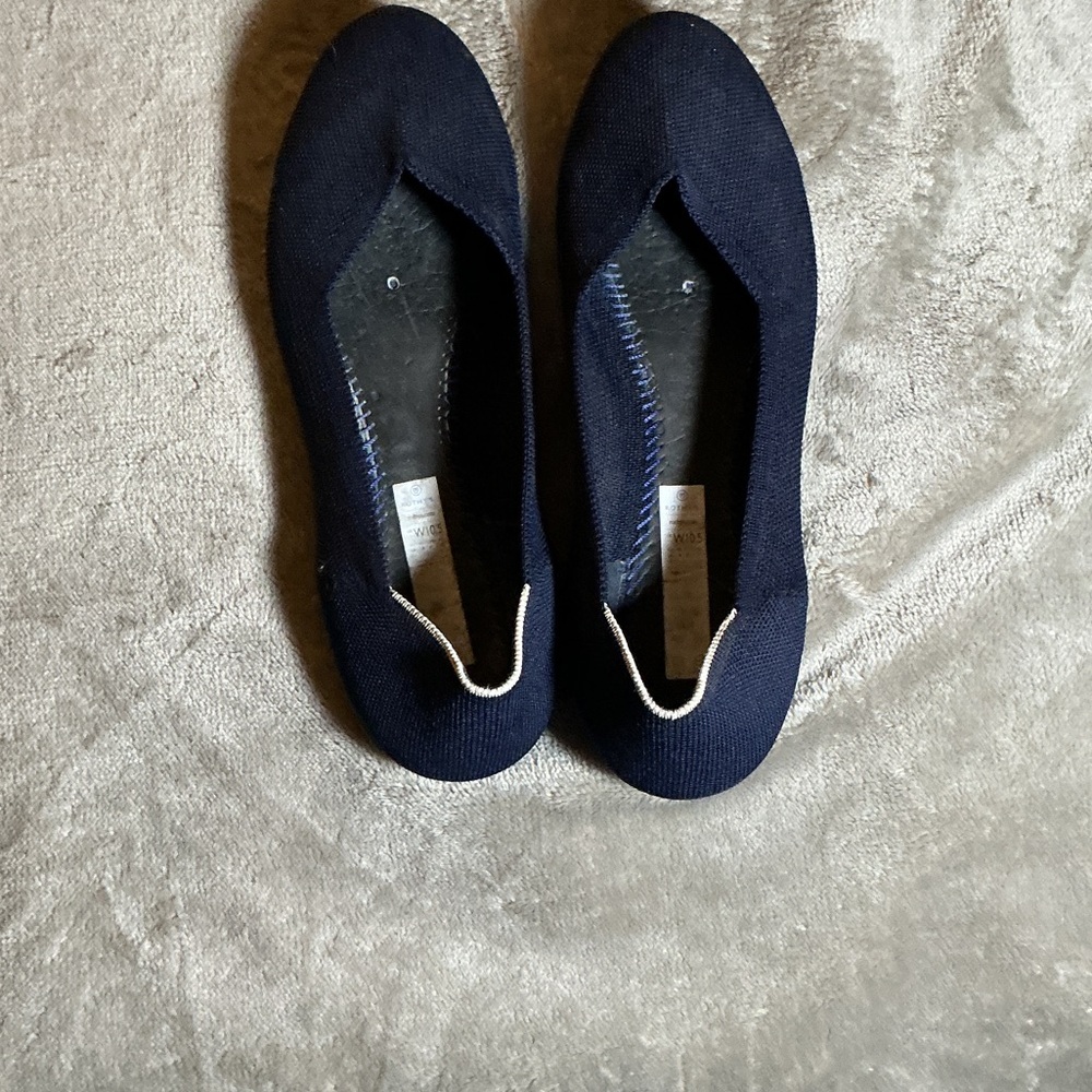 Rothy’s The Flat Navy Blue Knit Ballet Flats • Women’s 10.5
